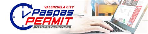 valenzuela paspas permit|Valenzuela launches online permit system .